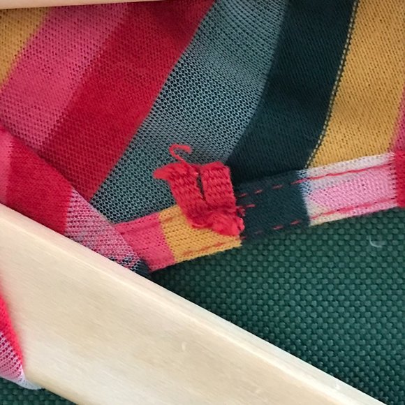 Zara Trafaluc Rainbow Striped Wrap Long Sleeve Blouse Sheer Pride Size S Small - Picture 6 of 7